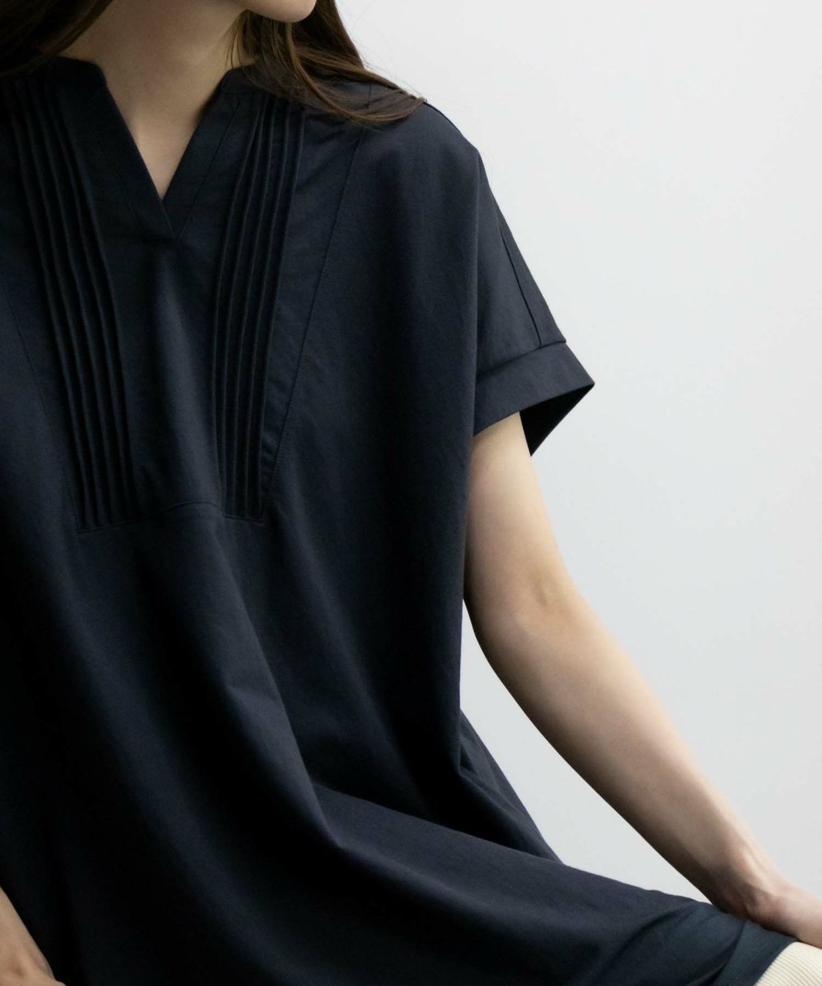 NAVY SARARI ピンタックチュニックプルオーバー レディース ネコポス 対応商品