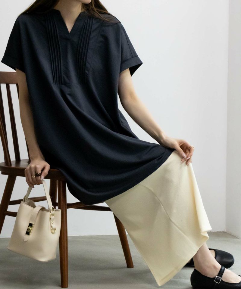 NAVY SARARI  ピンタックチュニックプルオーバー レディース メール便 対応商品商品画像-19