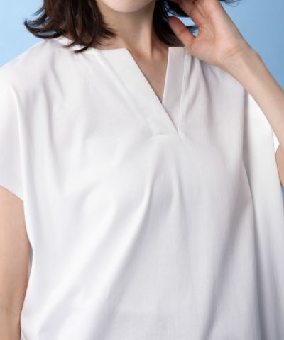 NAVY SARARI リピュール加工 スキッパーTシャツ レディース ネコポス 対応商品