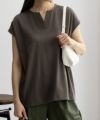 NAVY SARARI リピュール加工 スキッパーTシャツ レディース ネコポス 対応商品