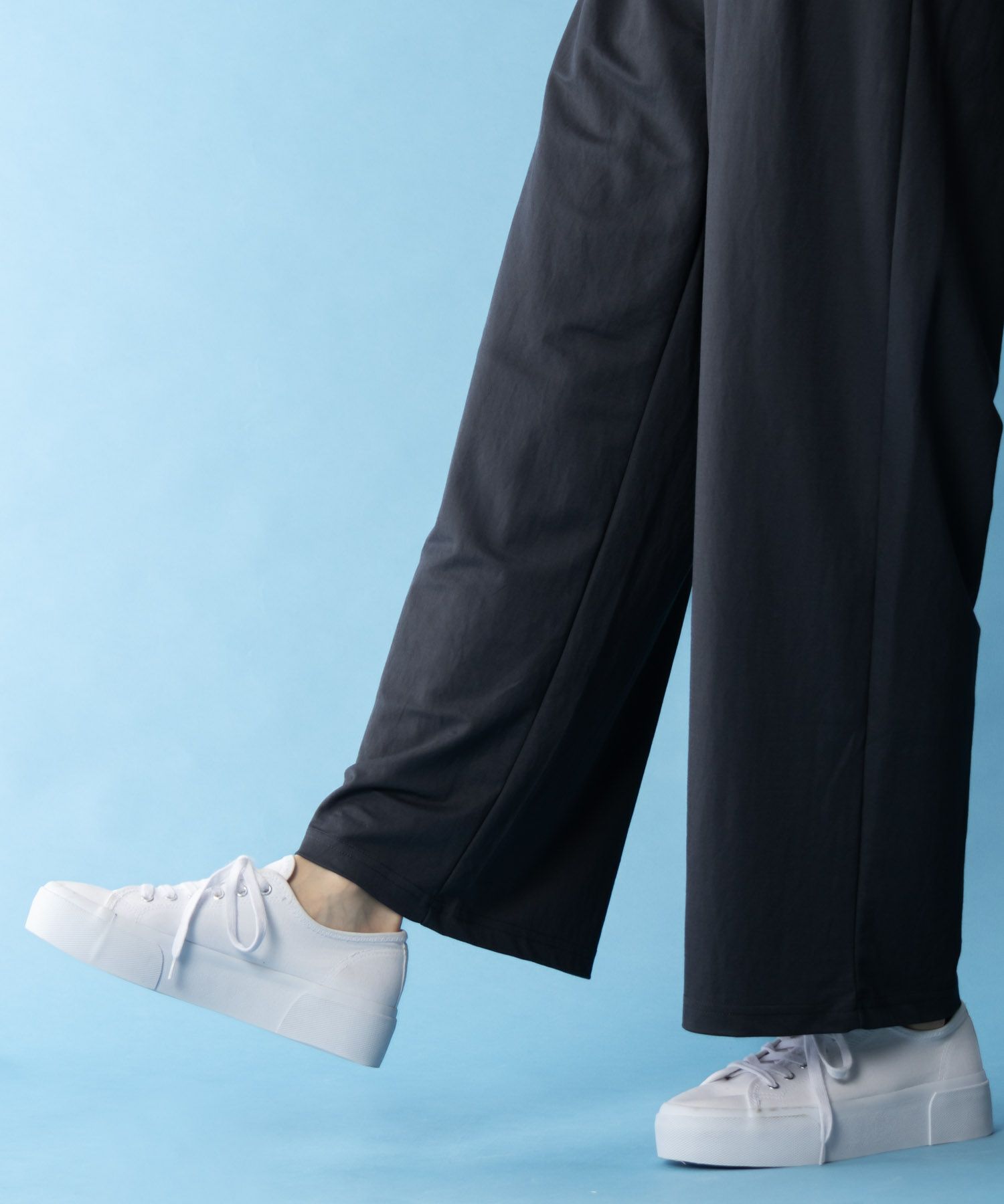 NAVY SARARI ワイドパンツ レディース