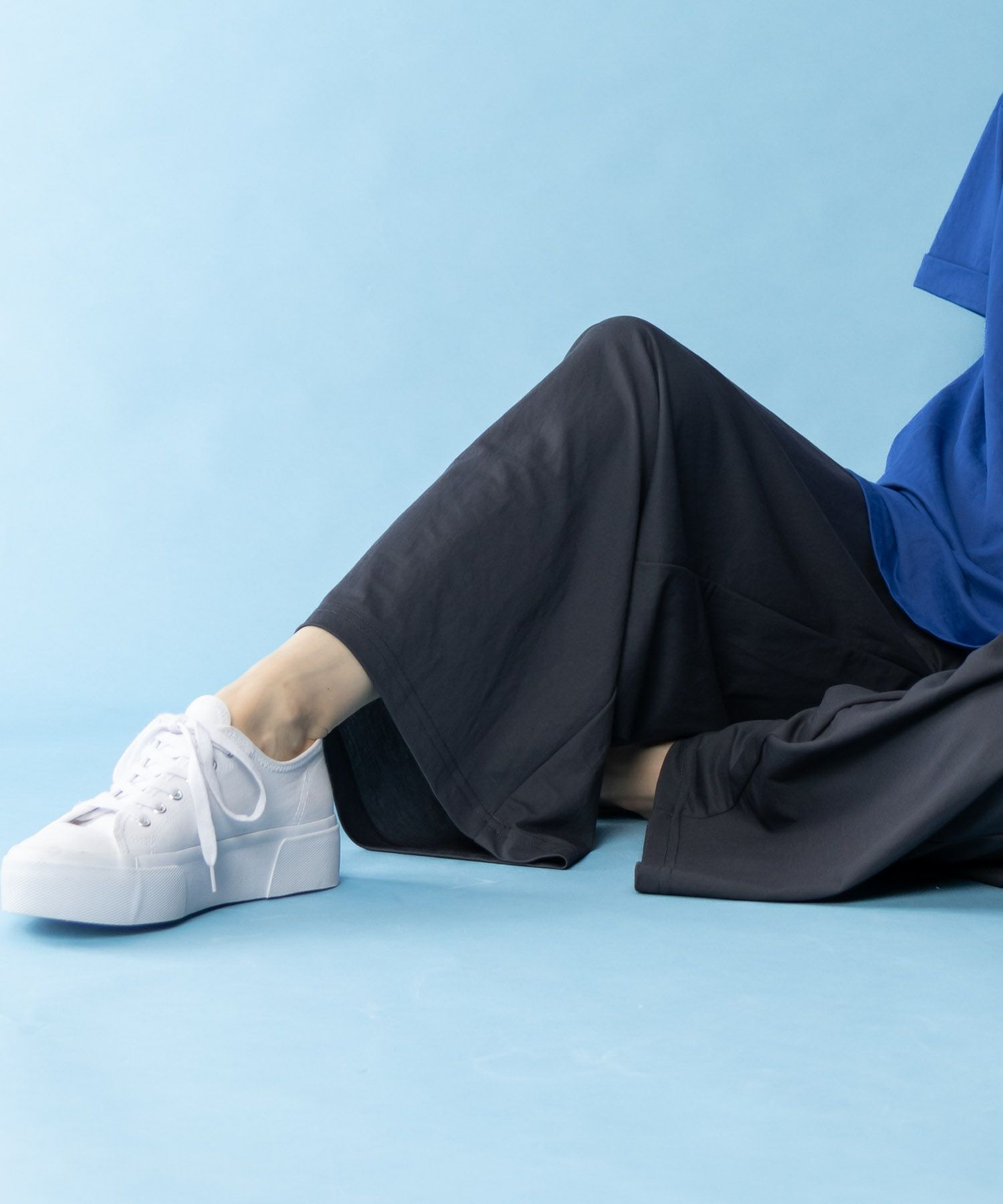 NAVY SARARI ワイドパンツ レディース商品画像-3