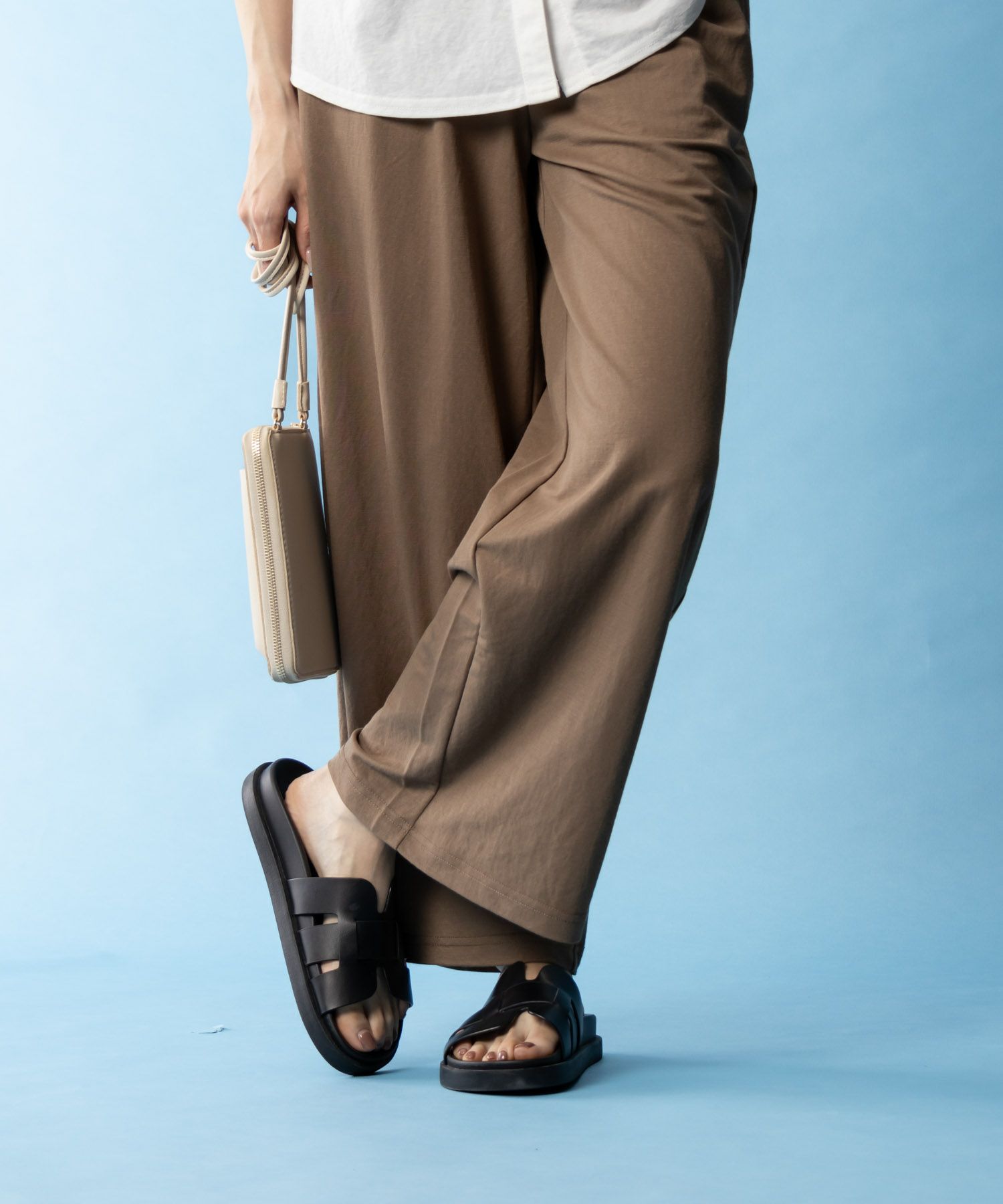 NAVY SARARI ワイドパンツ レディース