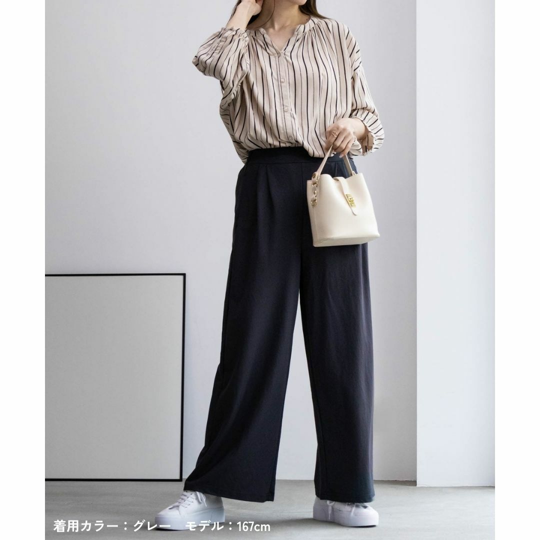 NAVY SARARI ワイドパンツ レディース