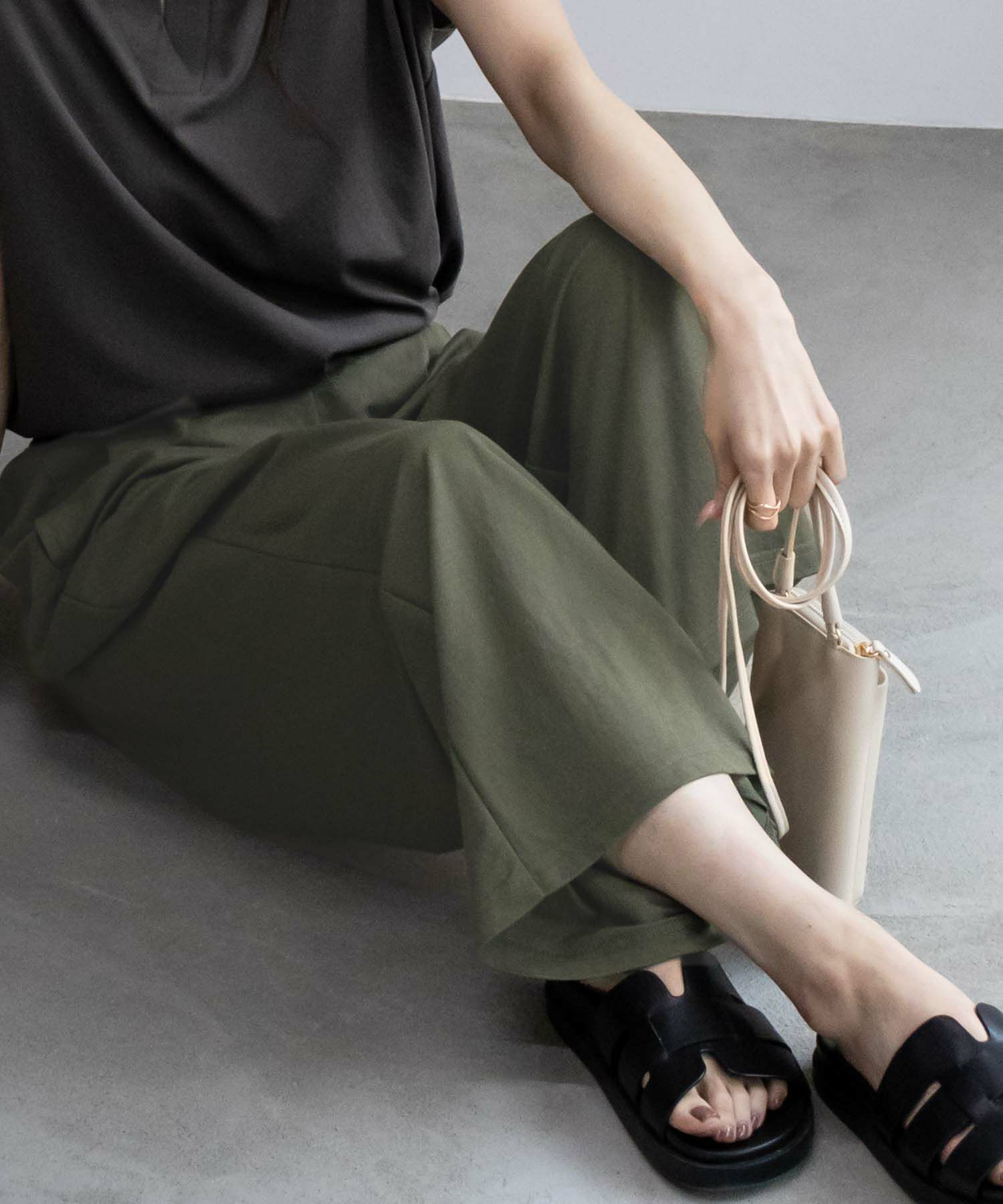 NAVY SARARI ワイドパンツ レディース