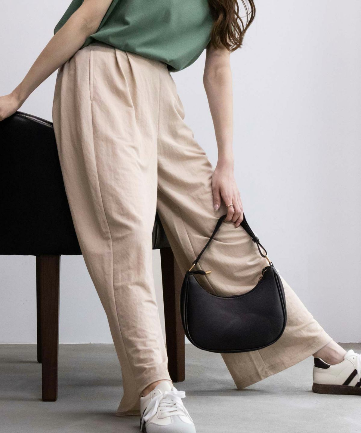 NAVY SARARI ワイドパンツ レディース