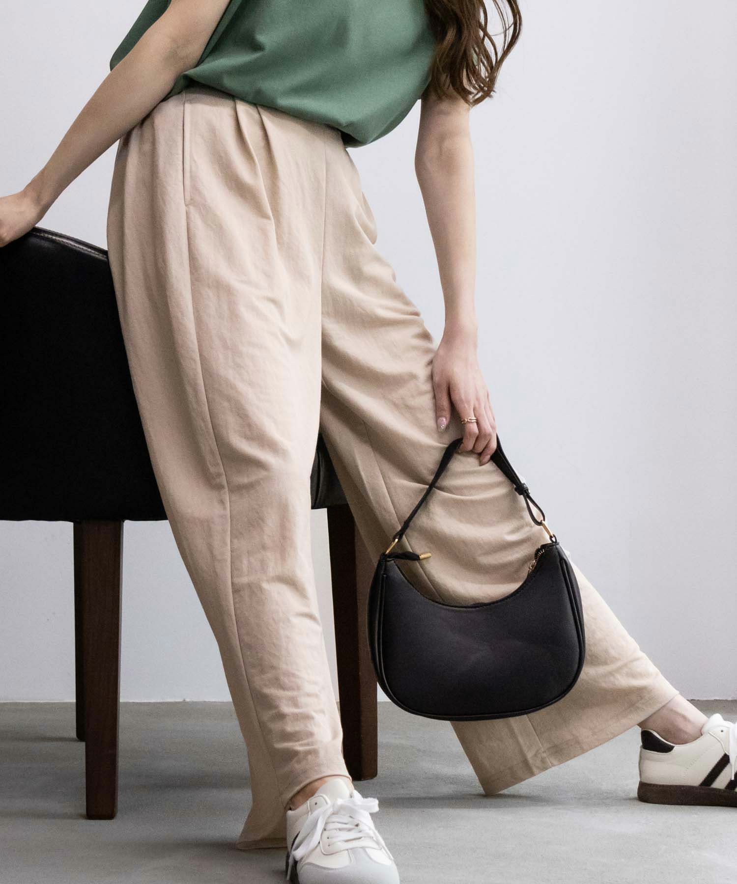 NAVY SARARI ワイドパンツ レディース