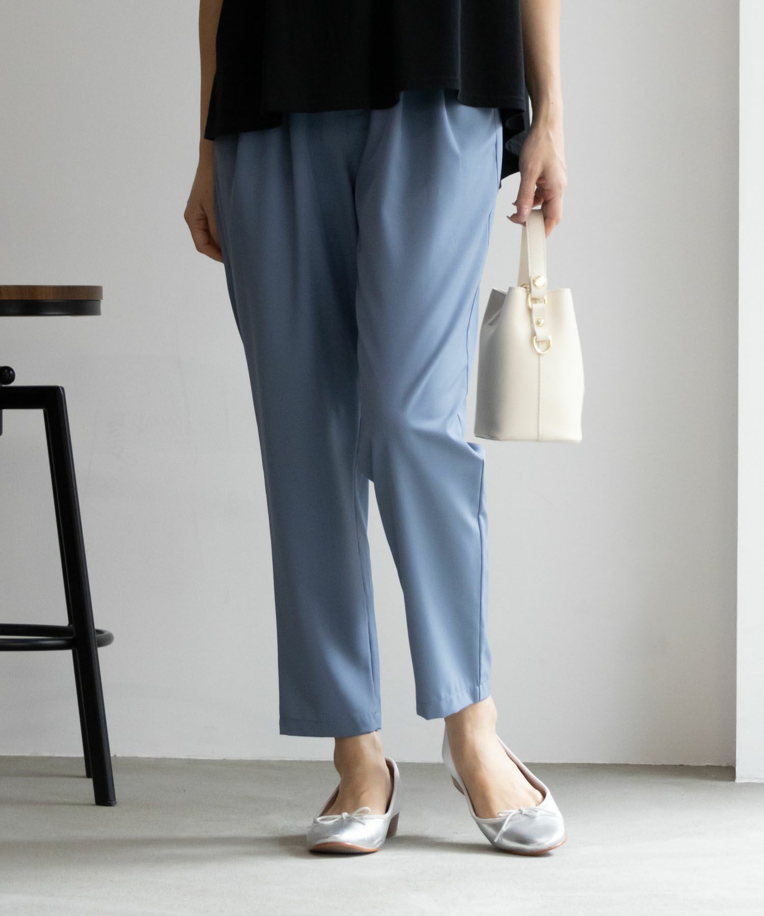 NAVY SARARI  テーパードパンツ レディース商品サムネイル-9