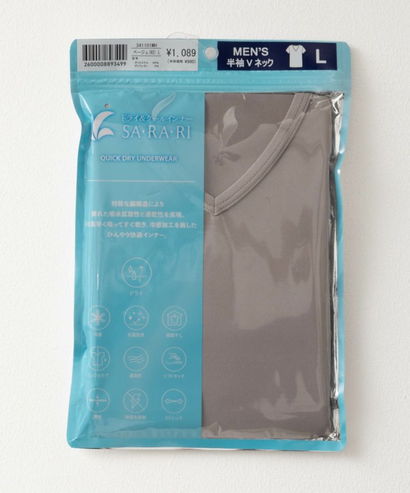 NAVY SARARI  VネックTシャツ メンズ メール便 対応商品商品画像-22