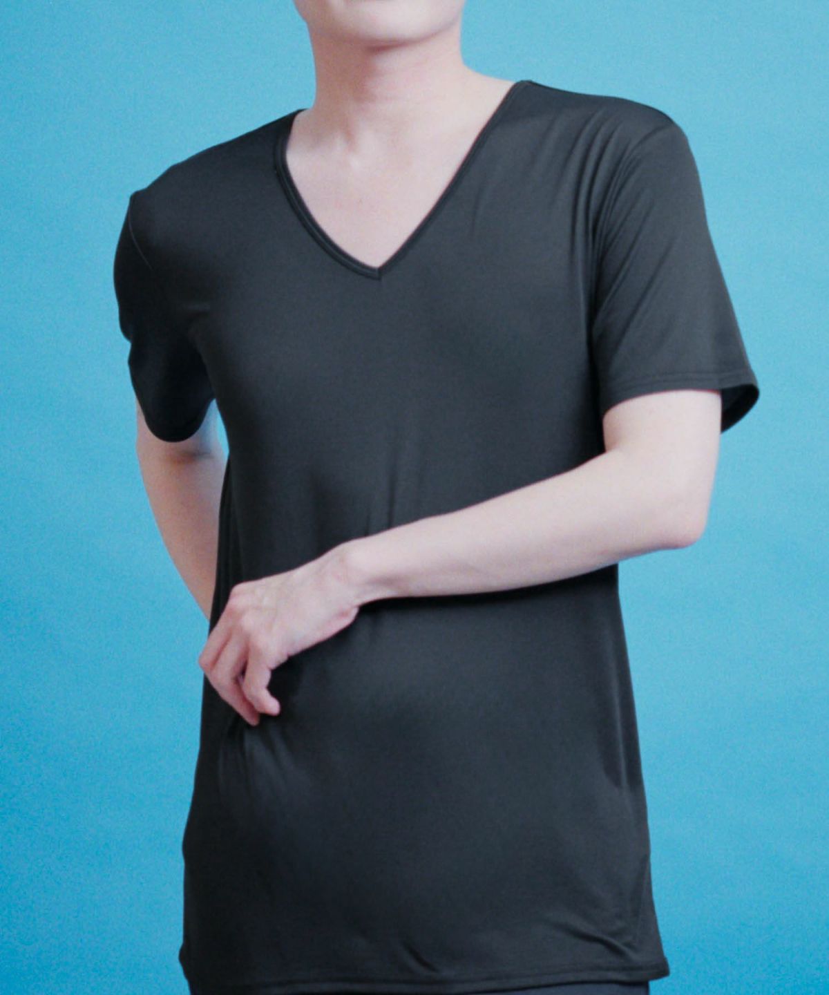 NAVY SARARI VネックTシャツ メンズ ネコポス 対応商品