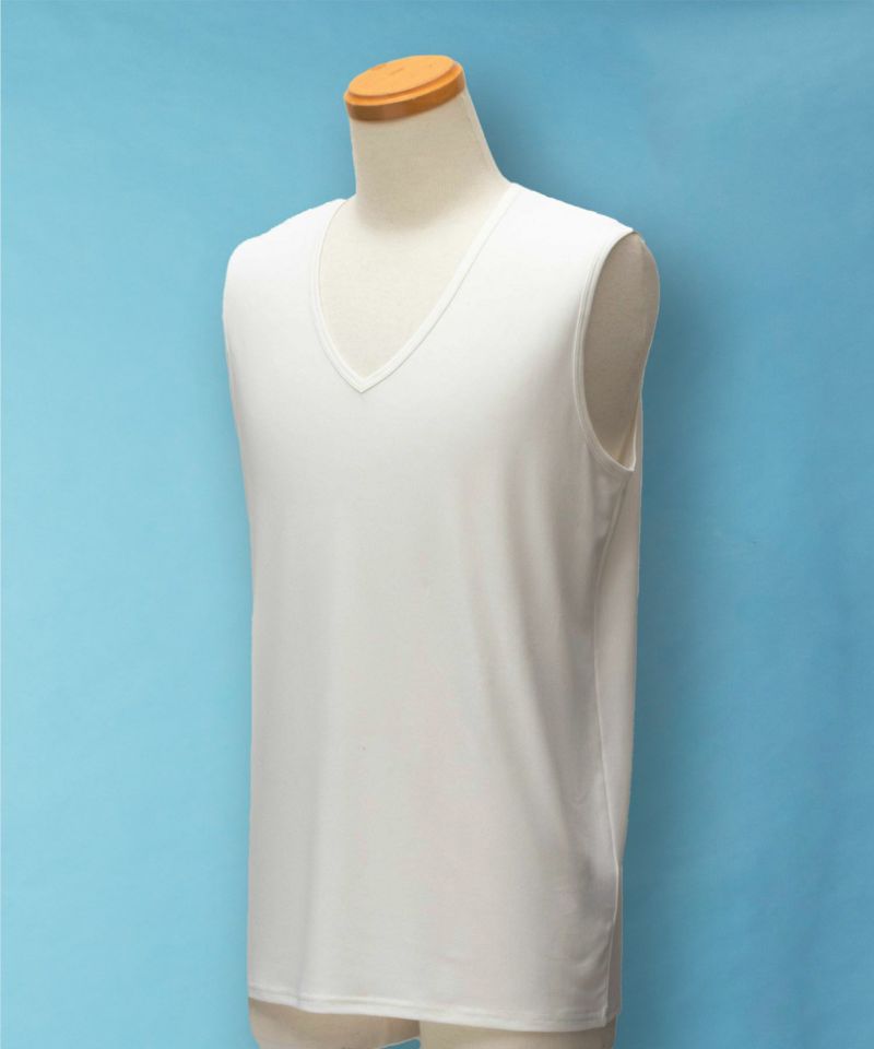 NAVY SARARI  Vネックノースリーブ メンズ メール便 対応商品商品画像-2