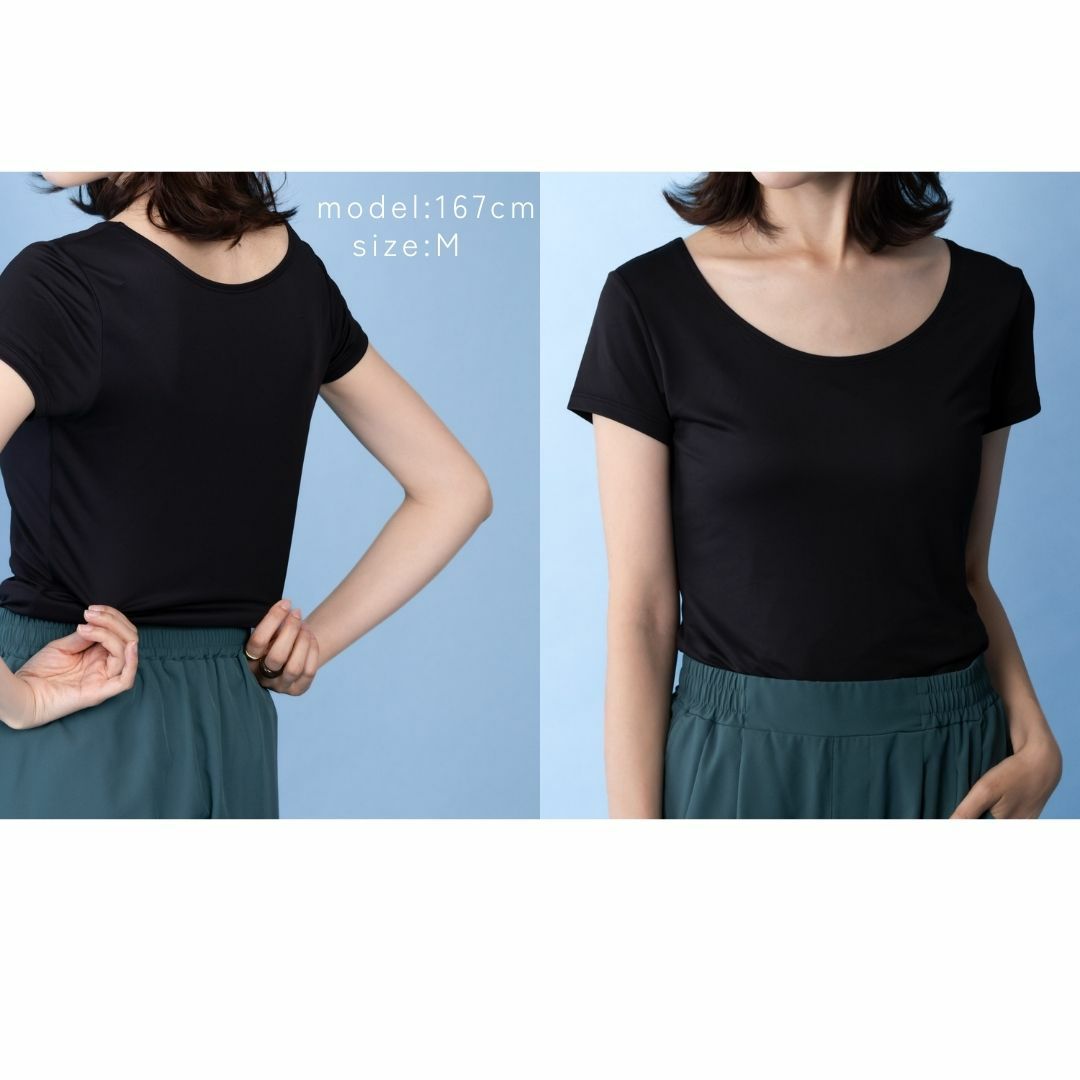 NAVY SARARI  UネックTシャツ レディース メール便 対応商品商品サムネイル-7