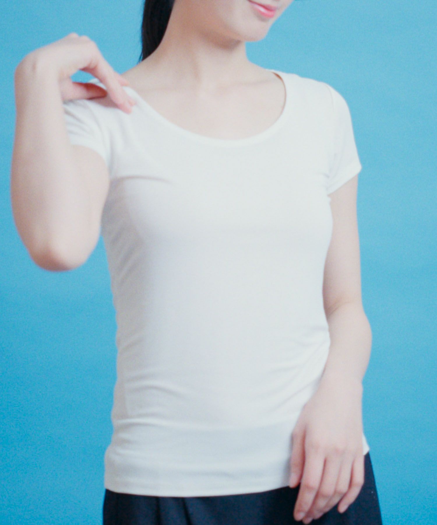 NAVY SARARI UネックTシャツ レディース メール便 対応商品商品サムネイル-8