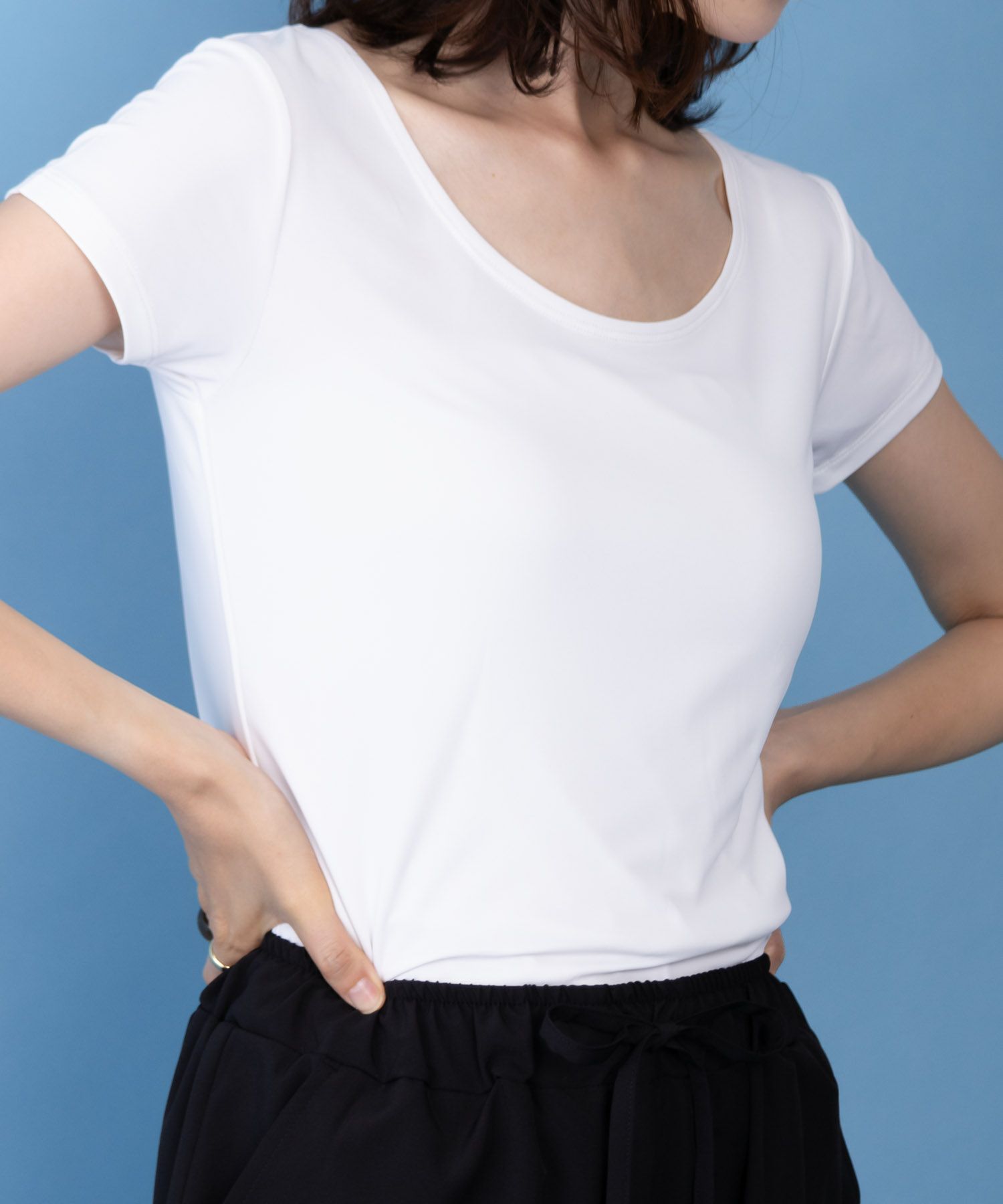 NAVY SARARI  UネックTシャツ レディース メール便 対応商品商品サムネイル-14