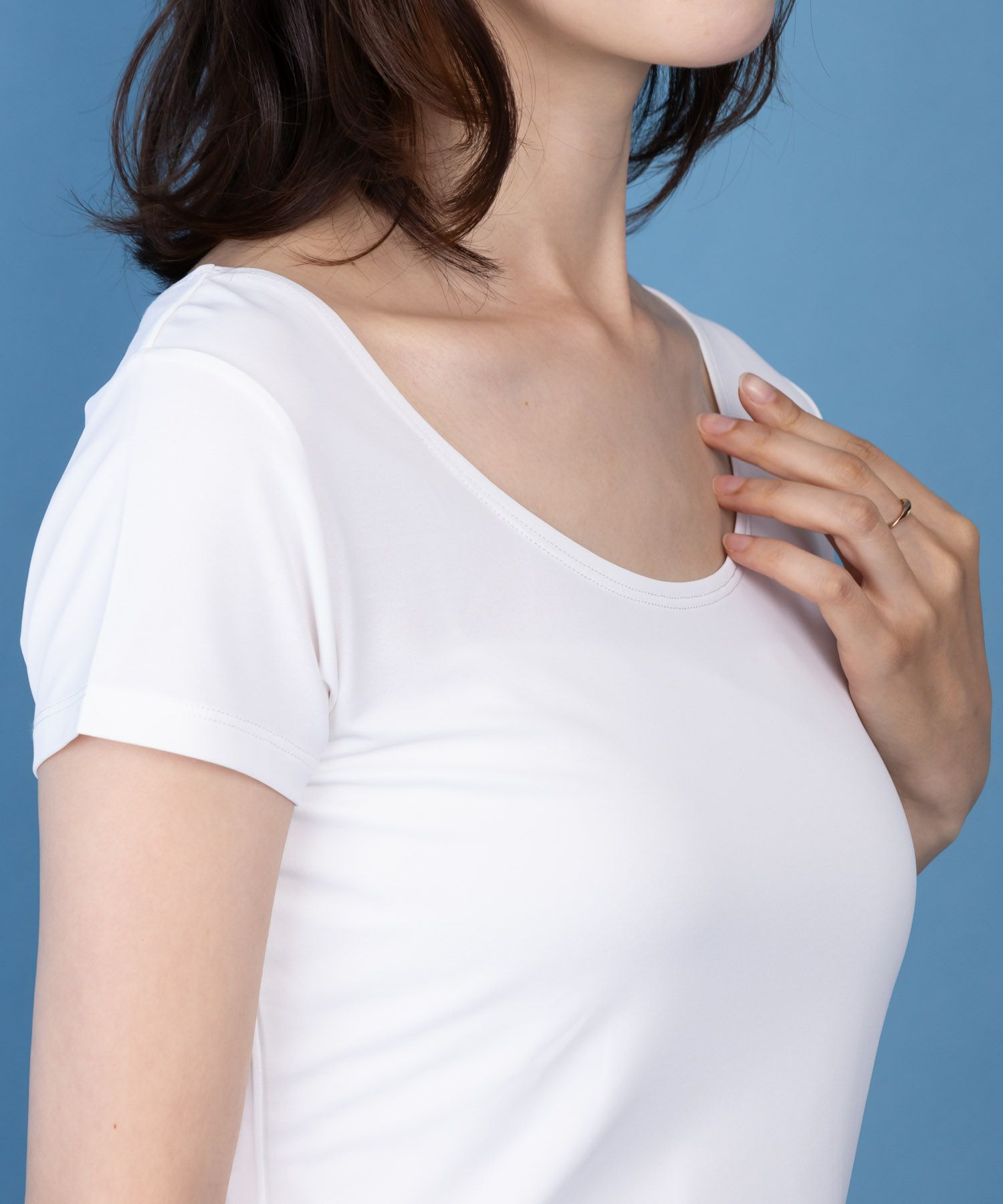 NAVY SARARI UネックTシャツ レディース メール便 対応商品商品サムネイル-16