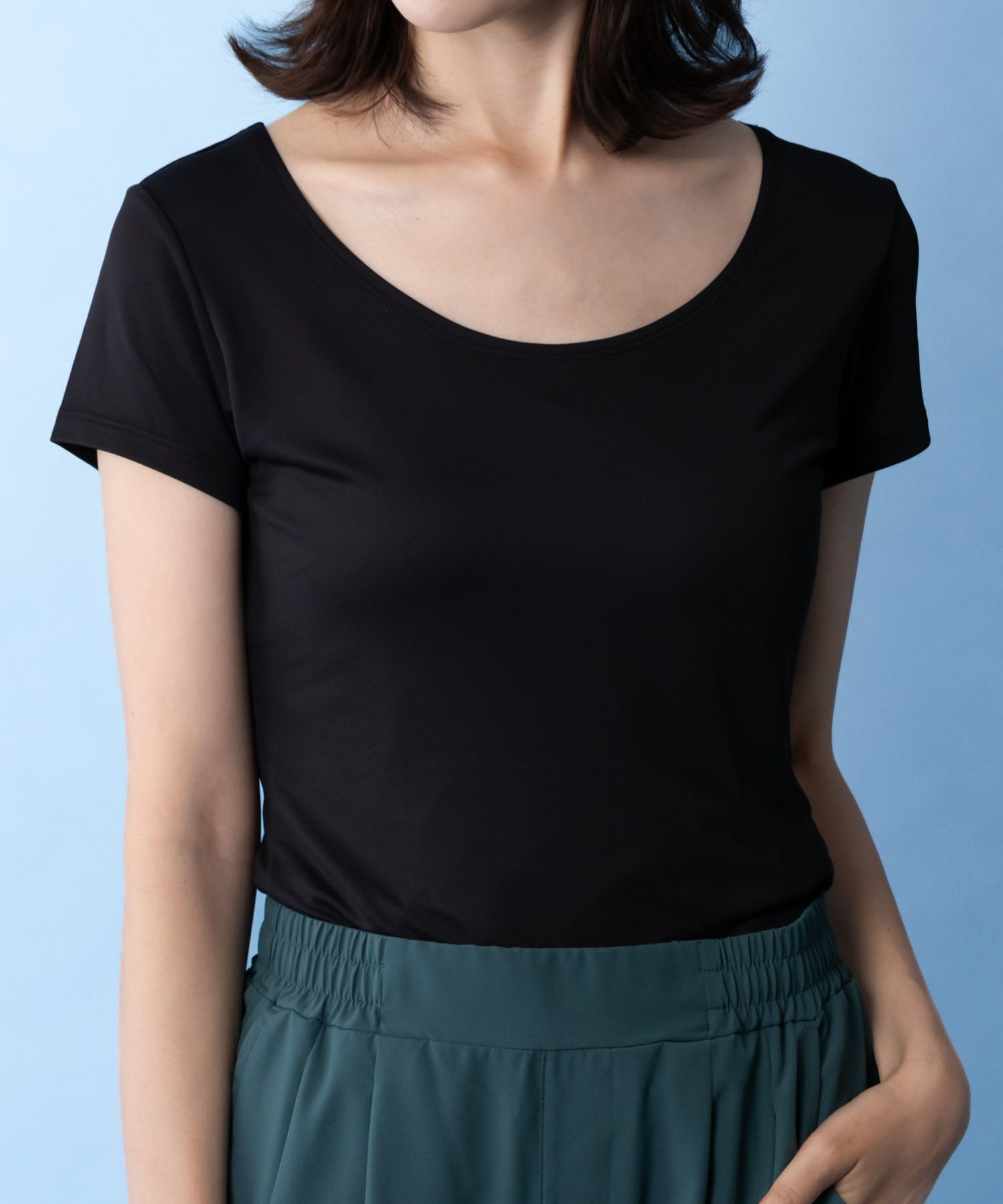 NAVY SARARI UネックTシャツ レディース メール便 対応商品商品サムネイル-17