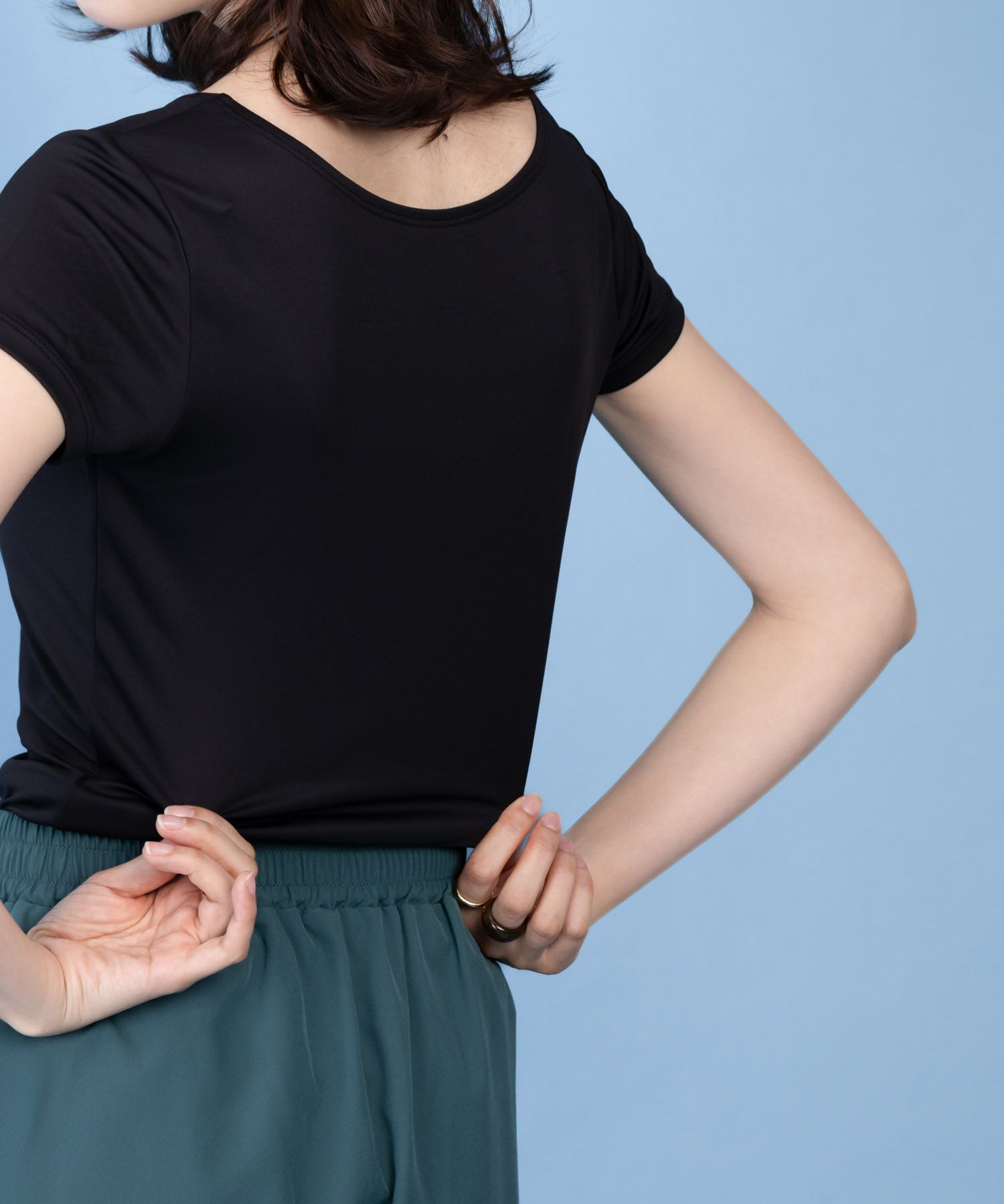 NAVY SARARI UネックTシャツ レディース メール便 対応商品商品サムネイル-19