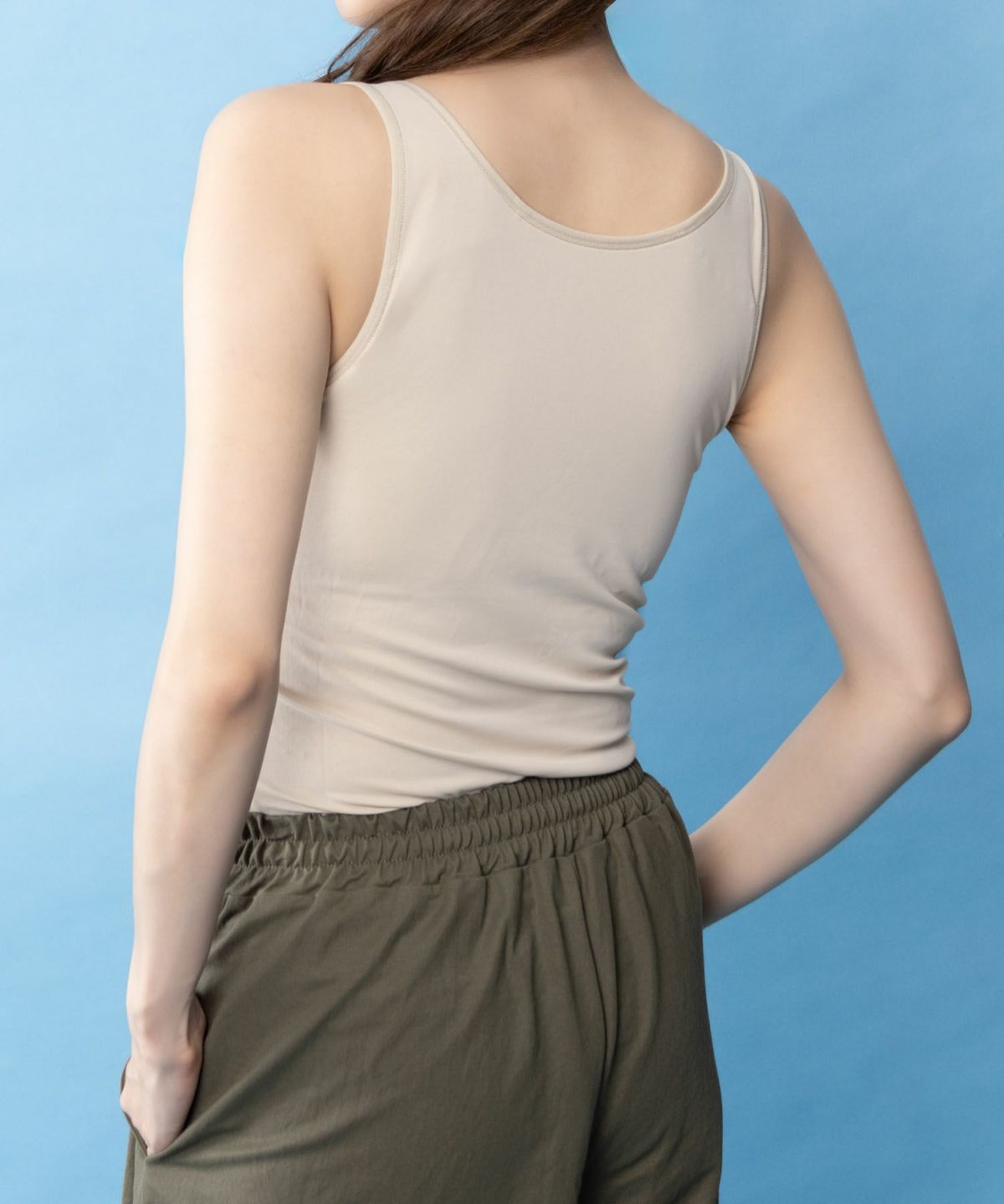 NAVY SARARI ブラトップタンクトップ レディース