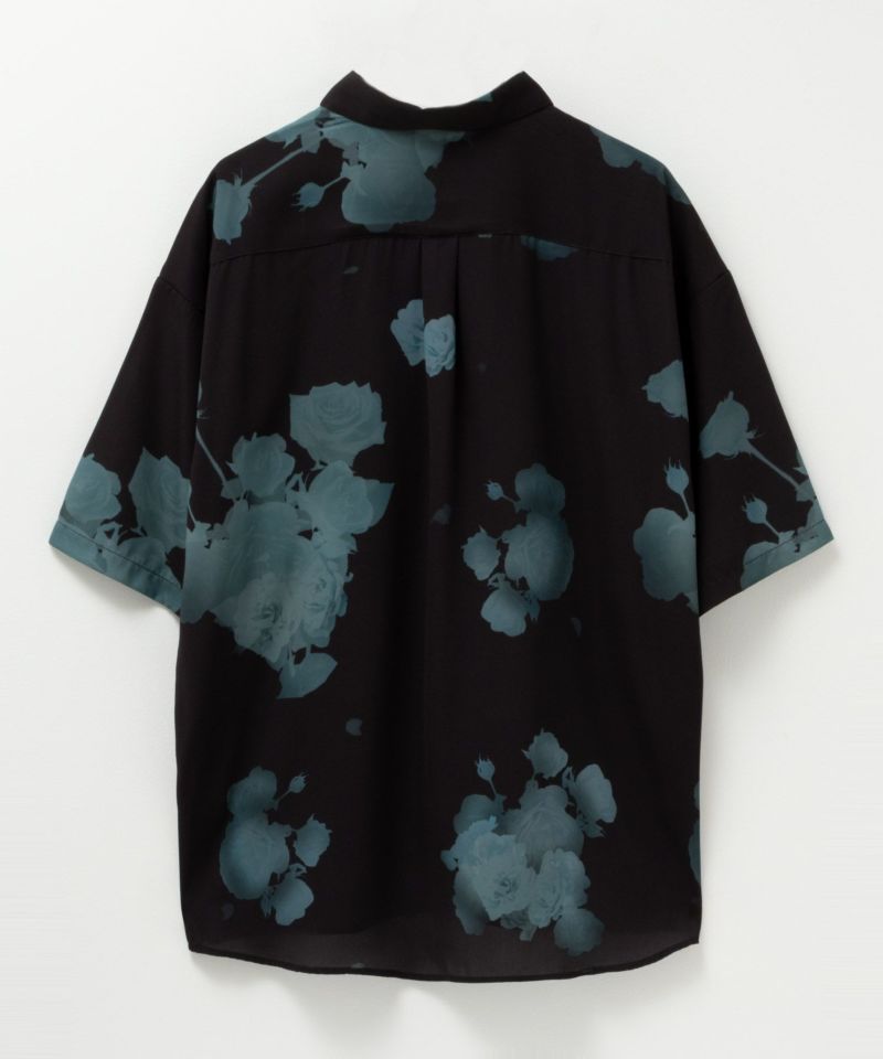 【オンラインストア限定】NAIVE MAGIC  シルクタッチポリエステル ルーズサイズ総柄半袖シャツ メンズ商品画像-5