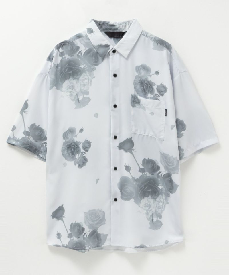[期間限定価格]【オンラインストア限定】NAIVE MAGIC  シルクタッチポリエステル ルーズサイズ総柄半袖シャツ メンズ商品画像-8