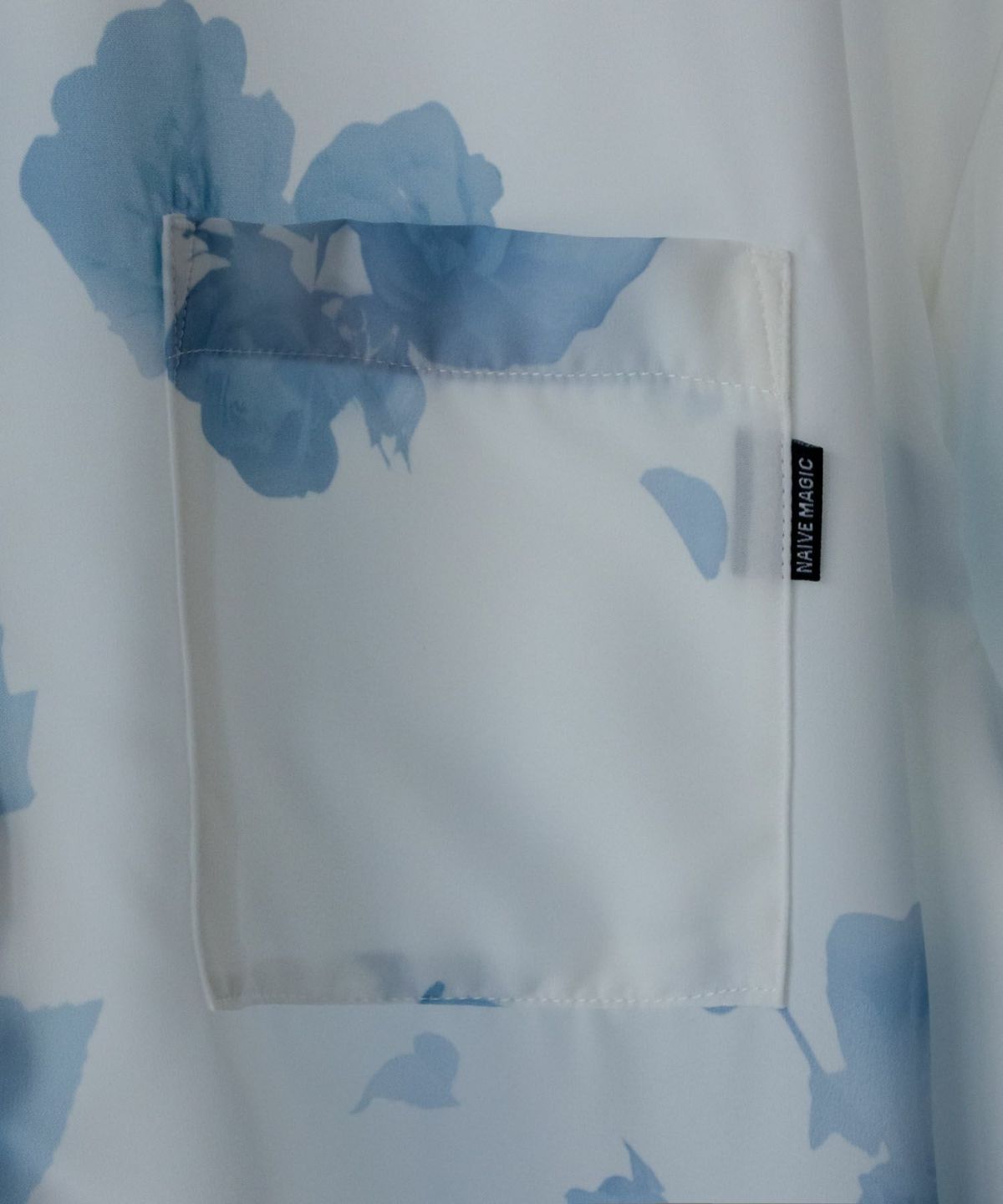 NAIVE MAGIC シルクタッチポリエステル ルーズサイズ総柄半袖シャツ メンズ