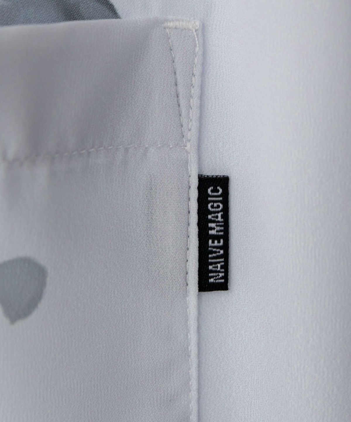 NAIVE MAGIC シルクタッチポリエステル ルーズサイズ総柄半袖シャツ メンズ