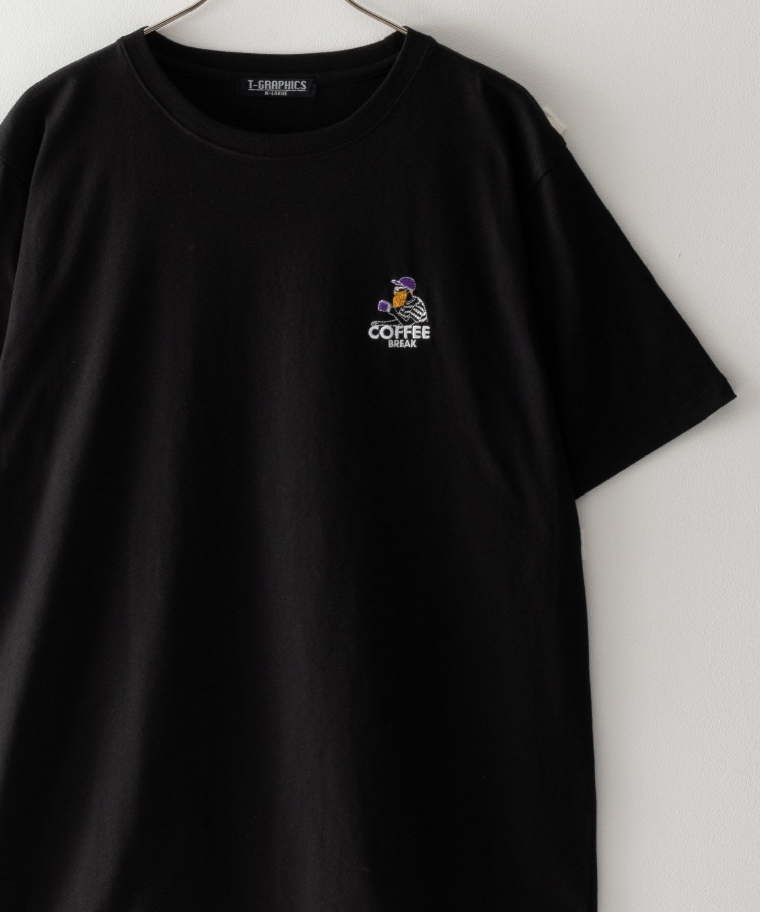 T-GRAPHICS 髭サガラ刺繍Tシャツ メンズ ネコポス 対応商品