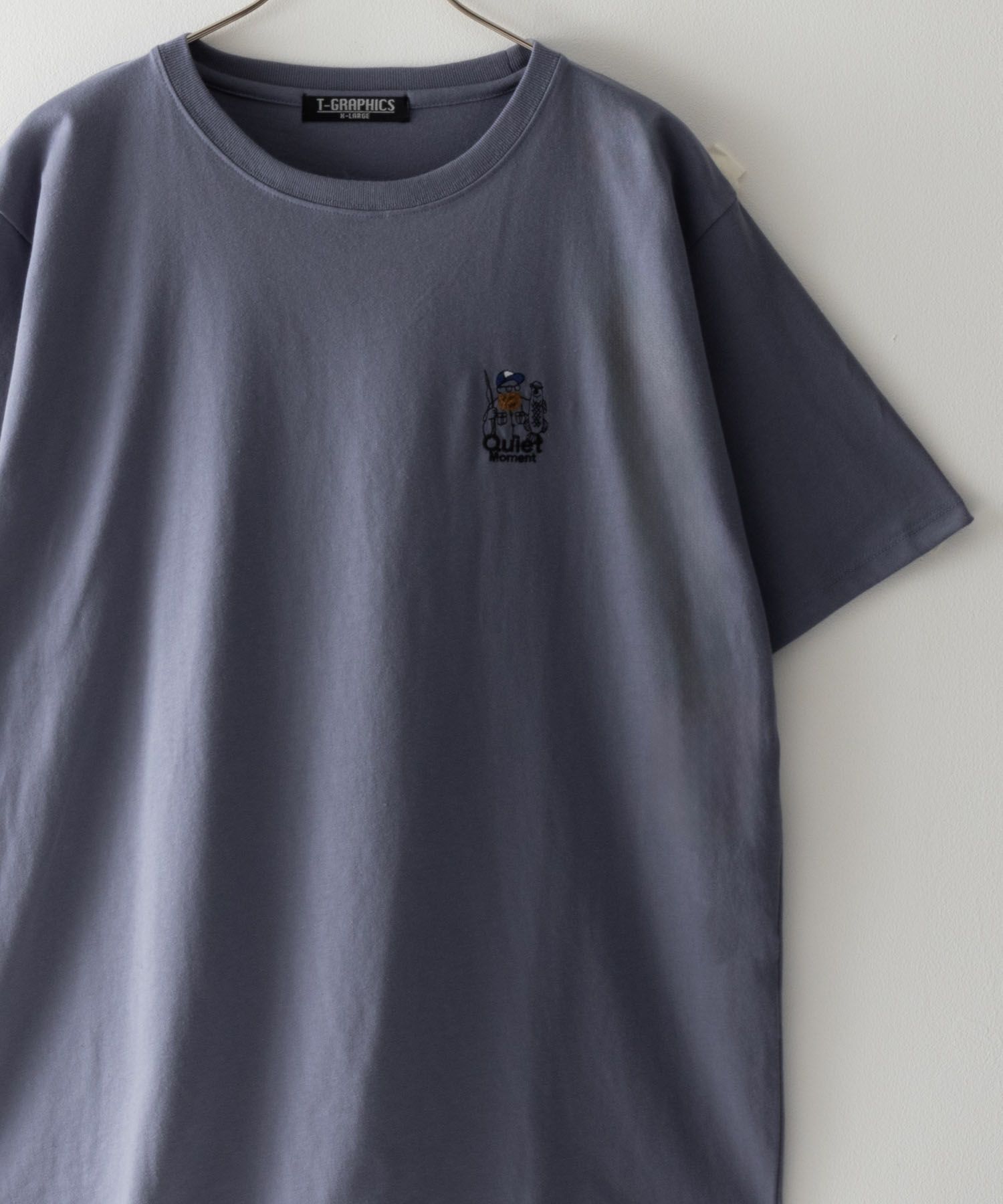 T-GRAPHICS 髭サガラ刺繍Tシャツ メンズ ネコポス 対応商品