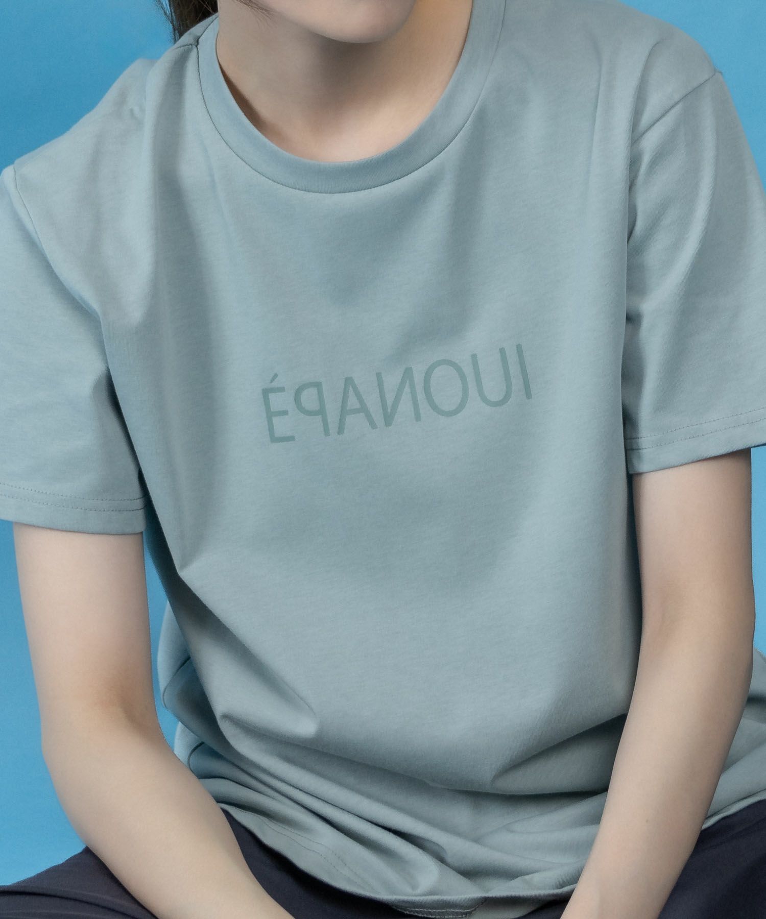 NAVY SARARI  クール＆UVカットプリントTシャツ レディース メール便 対応商品商品画像-2