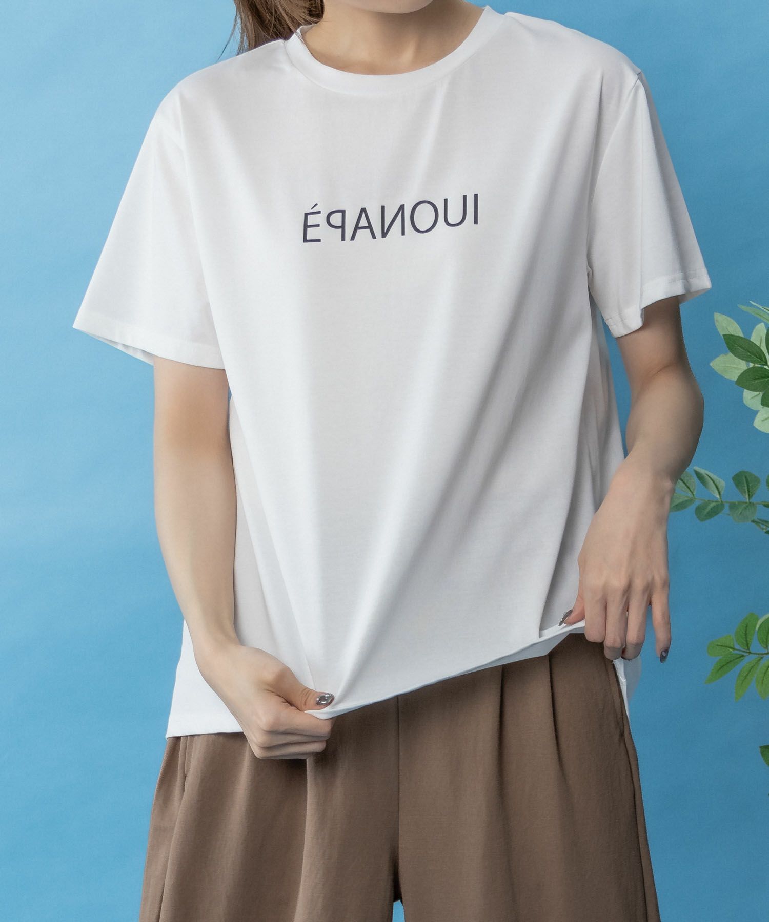 NAVY SARARI クール＆UVカットプリントTシャツ レディース ネコポス 対応商品