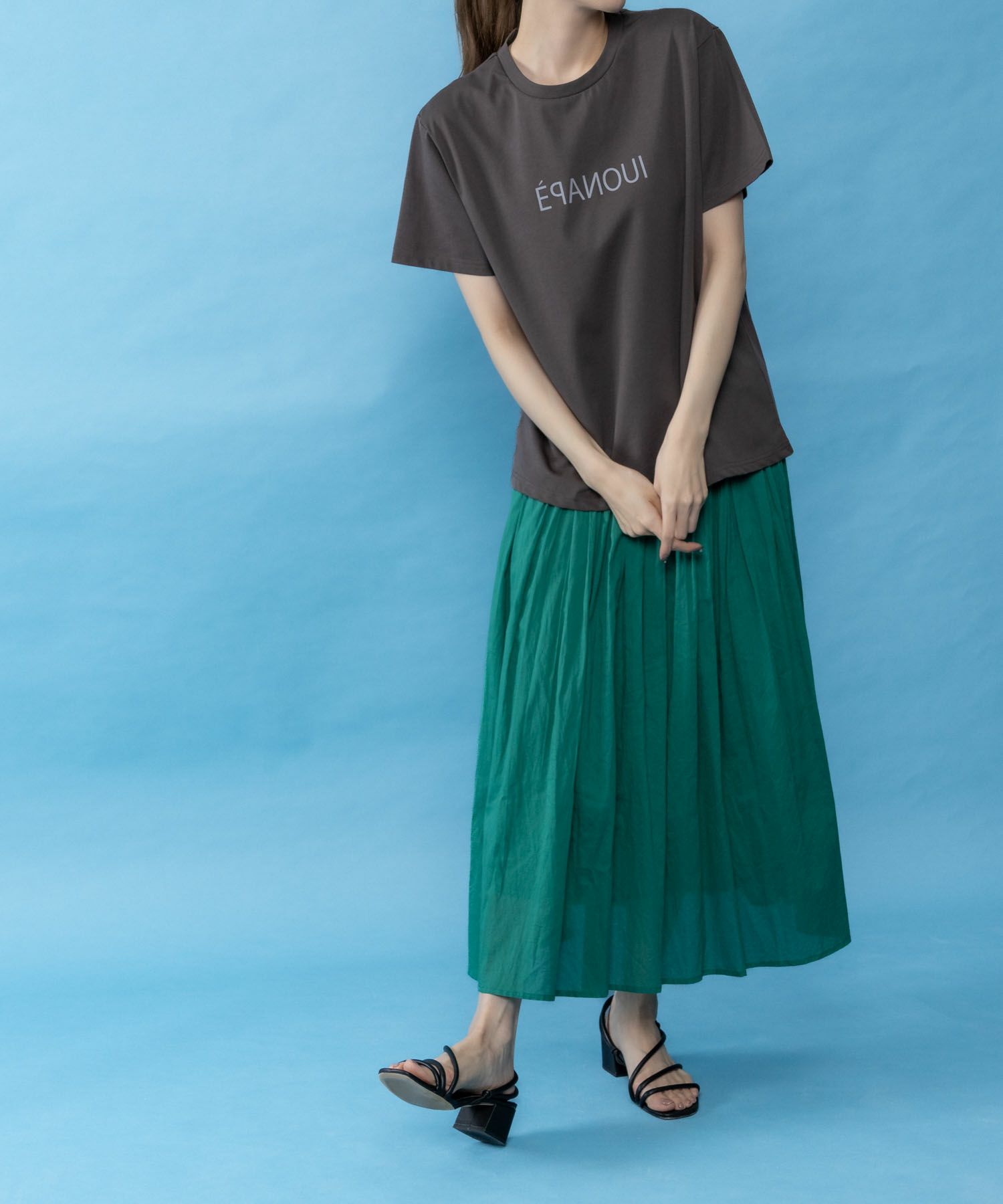 NAVY SARARI  クール＆UVカットプリントTシャツ レディース メール便 対応商品商品画像-11