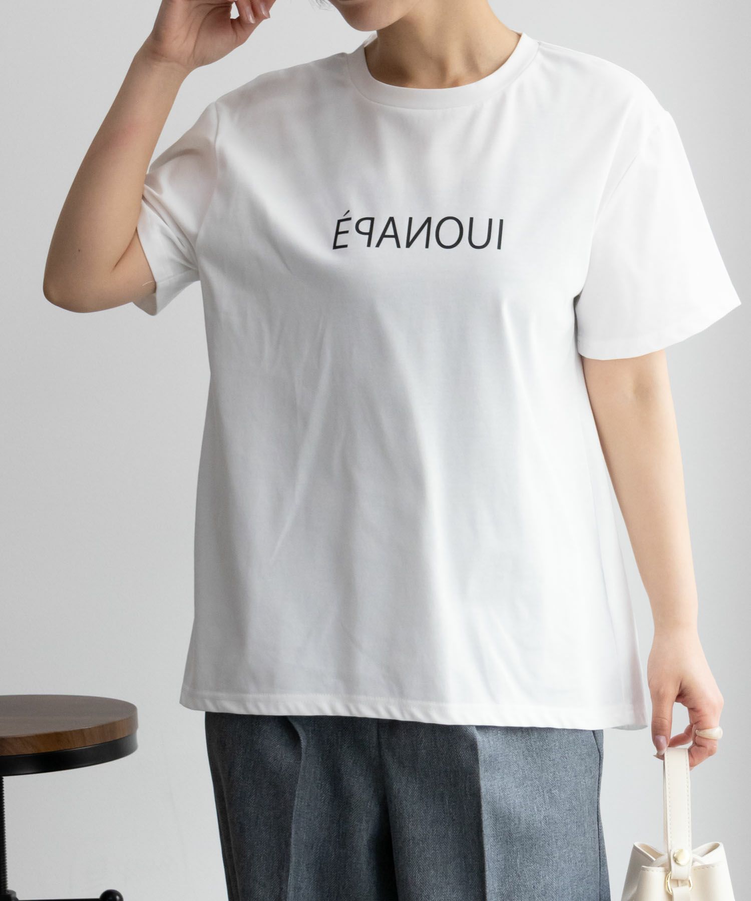NAVY SARARI  クール＆UVカットプリントTシャツ レディース メール便 対応商品商品画像-13