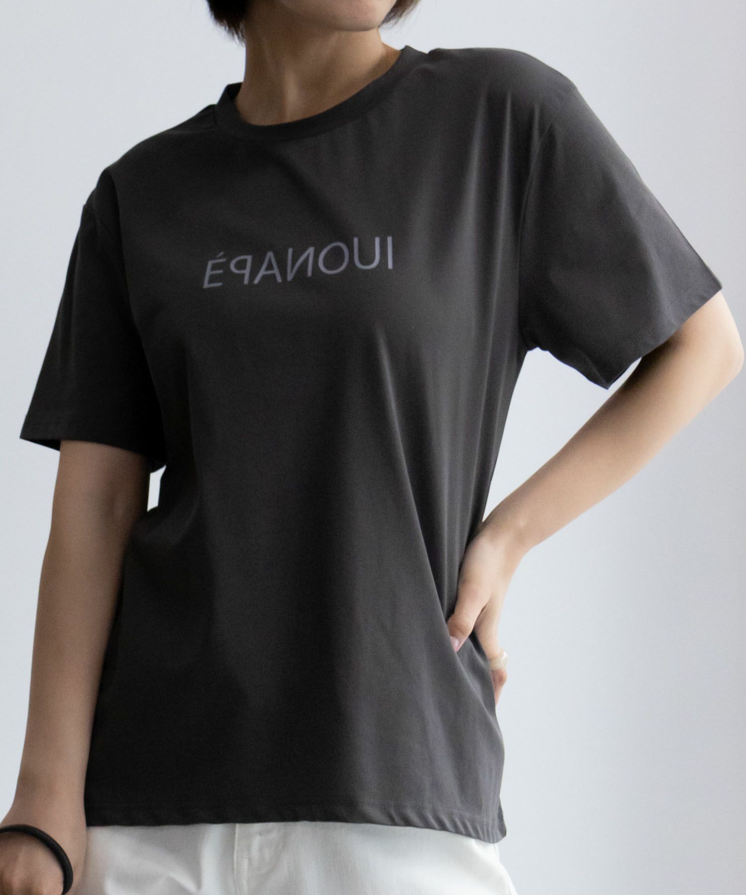 NAVY SARARI  クール＆UVカットプリントTシャツ レディース メール便 対応商品商品画像-14