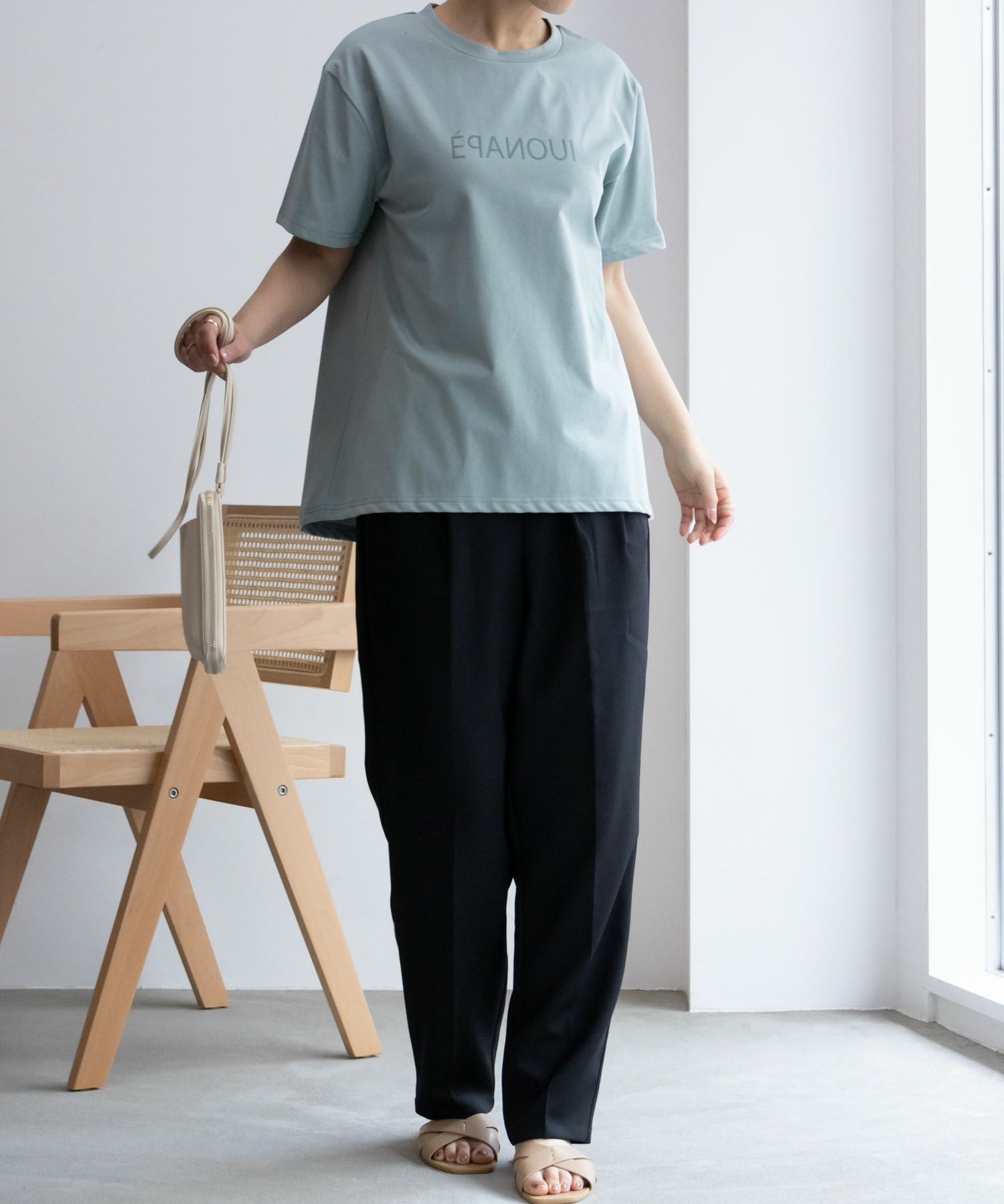 NAVY SARARI  クール＆UVカットプリントTシャツ レディース メール便 対応商品商品画像-15
