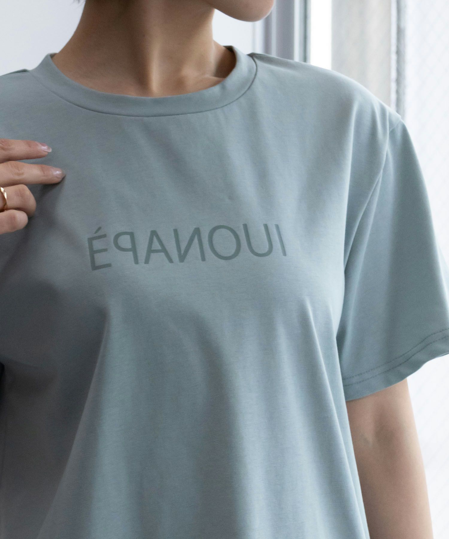 NAVY SARARI  クール＆UVカットプリントTシャツ レディース メール便 対応商品商品画像-20