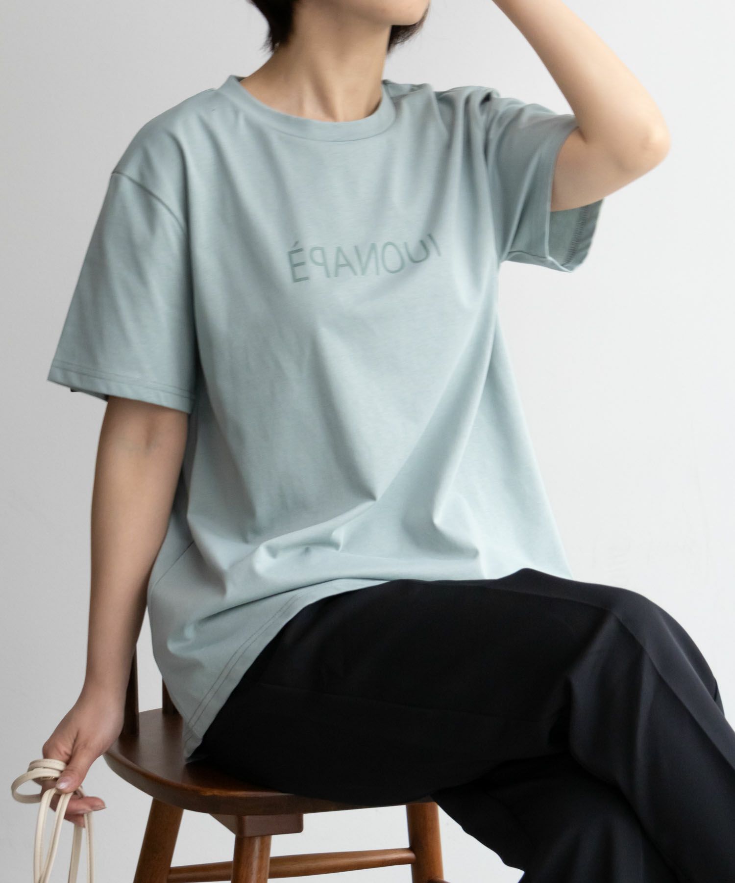 NAVY SARARI  クール＆UVカットプリントTシャツ レディース メール便 対応商品商品サムネイル-24