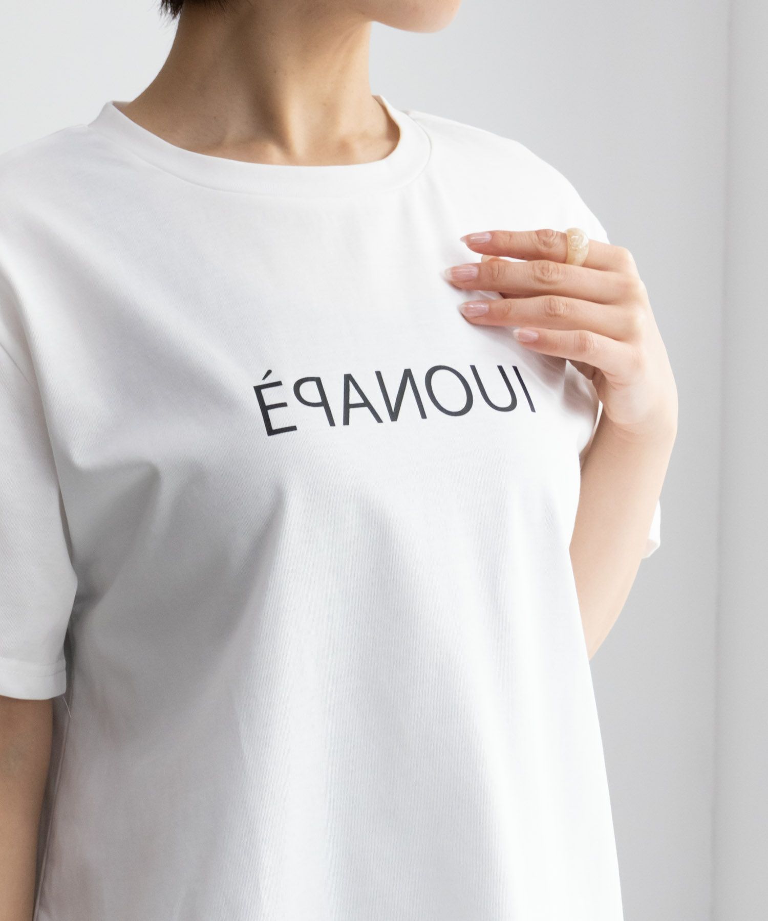 NAVY SARARI  クール＆UVカットプリントTシャツ レディース メール便 対応商品商品画像-26