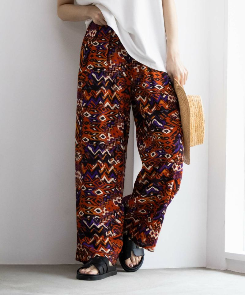Howdy Marie  インドファブリック 総柄ワイドパンツ レディース商品画像-2