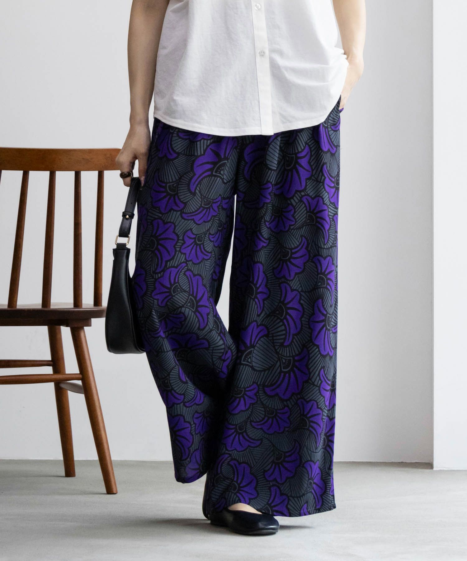 Howdy Marie  インドファブリック 総柄ワイドパンツ レディース商品画像-5