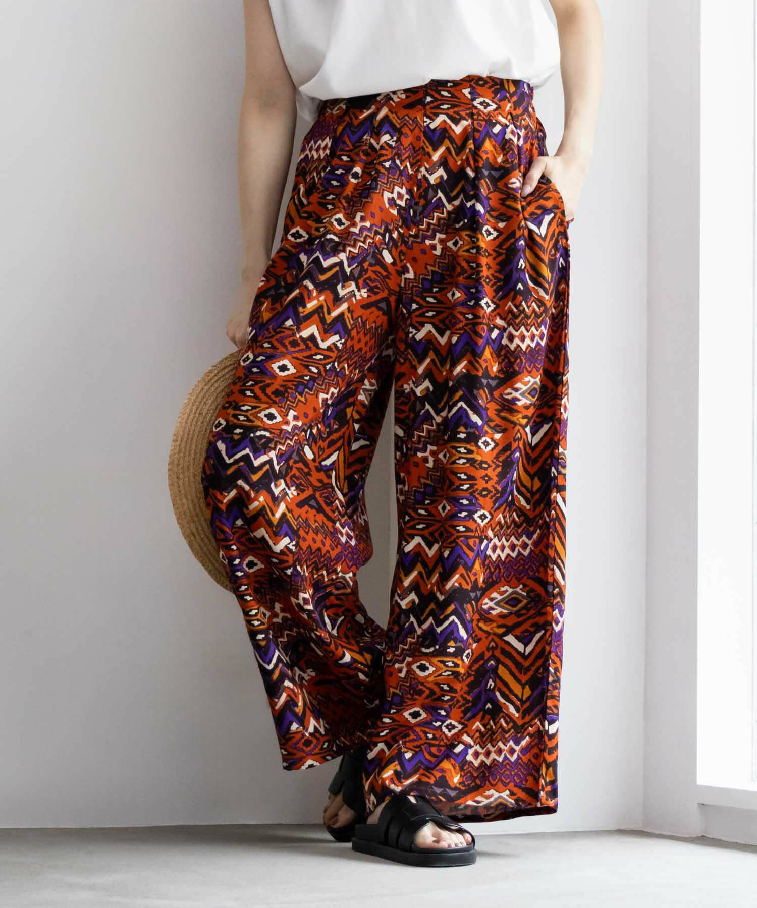 Howdy Marie  インドファブリック 総柄ワイドパンツ レディース商品画像-22