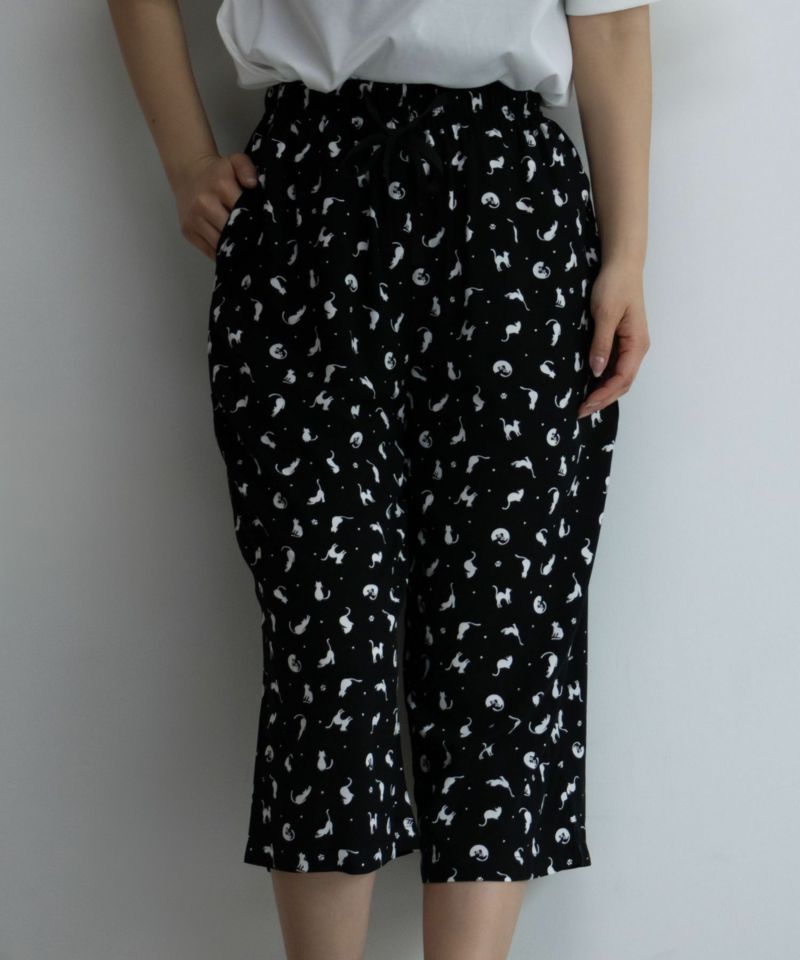 NAVY レーヨンステテコ ネコ柄 レディース商品画像-25