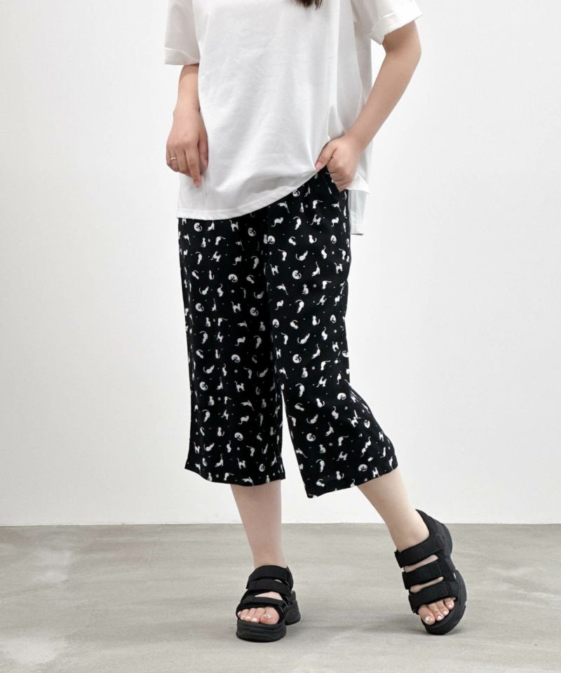 NAVY レーヨンステテコ ネコ柄 レディース商品画像-33