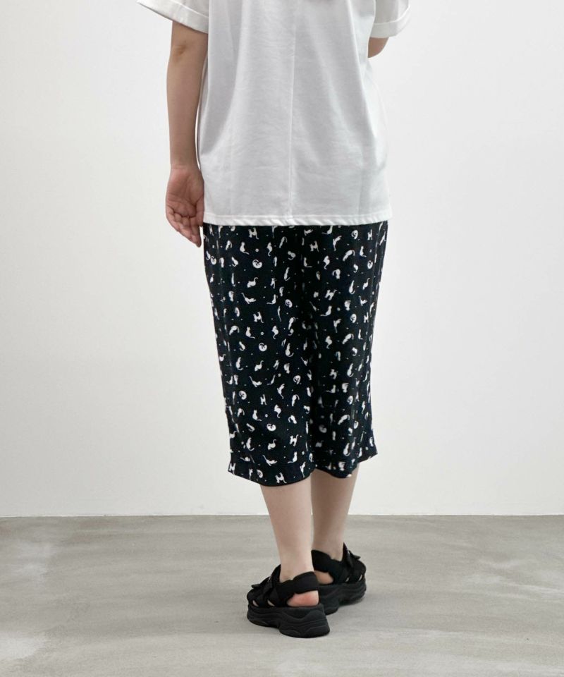 NAVY レーヨンステテコ ネコ柄 レディース商品画像-35