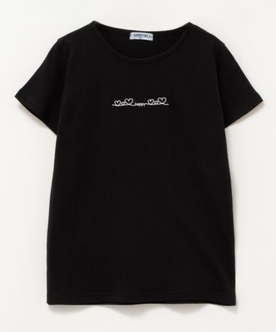T-GRAPHICS  ハート刺繍Tシャツ キッズ ネコポス 対応商品