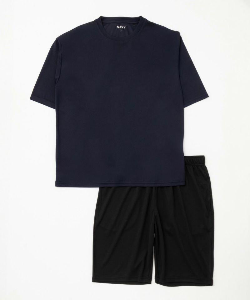 バスマニア　ドライメッシュセットアップ SARARI NAVY ドライメッシュ上下セット メンズ