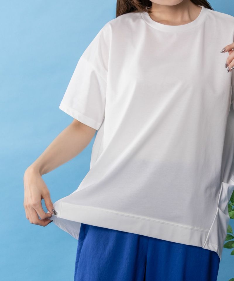 NAVY SARARI  クール＆UVチュニックTシャツ レディース ネコポス 対応商品商品画像-2