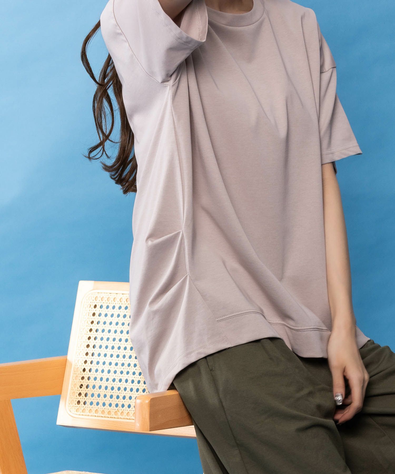 NAVY SARARI  クール＆UVチュニックTシャツ レディース メール便 対応商品商品サムネイル-10