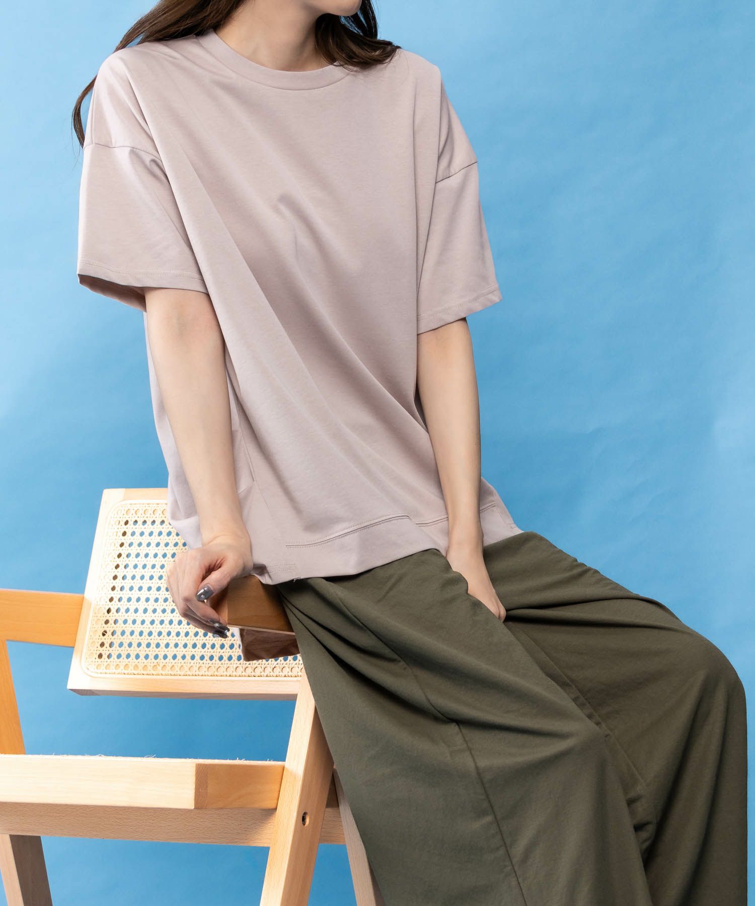 NAVY SARARI クール&UVチュニックTシャツ レディース メール便 対応商品商品画像-11