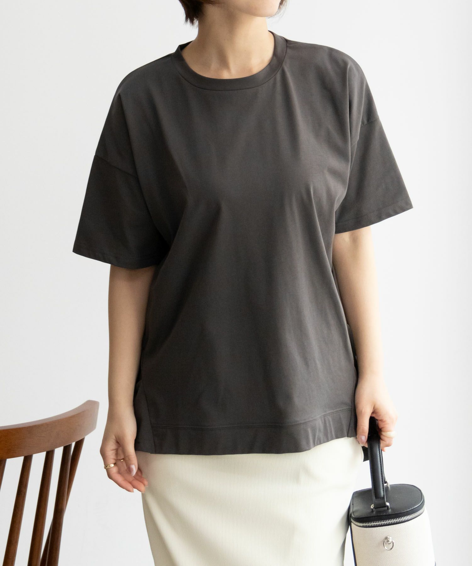 NAVY SARARI  クール＆UVチュニックTシャツ レディース メール便 対応商品商品画像-14