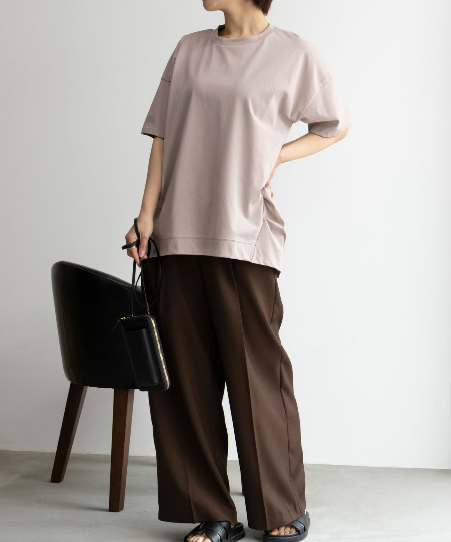 NAVY SARARI  クール＆UVチュニックTシャツ レディース メール便 対応商品商品画像-18